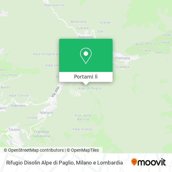 Mappa Rifugio Disolin Alpe di Paglio