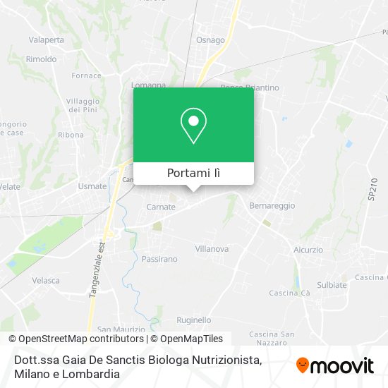 Mappa Dott.ssa Gaia De Sanctis Biologa Nutrizionista