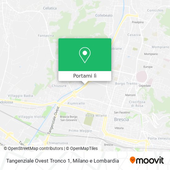 Mappa Tangenziale Ovest Tronco 1