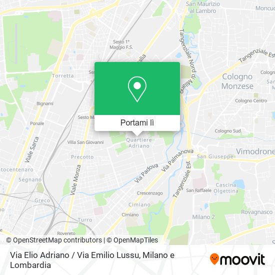 Mappa Via Elio Adriano / Via Emilio Lussu