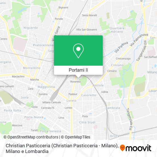 Mappa Christian Pasticceria (Christian Pasticceria - Milano)