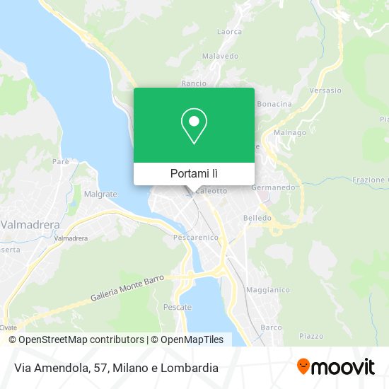 Mappa Via Amendola, 57