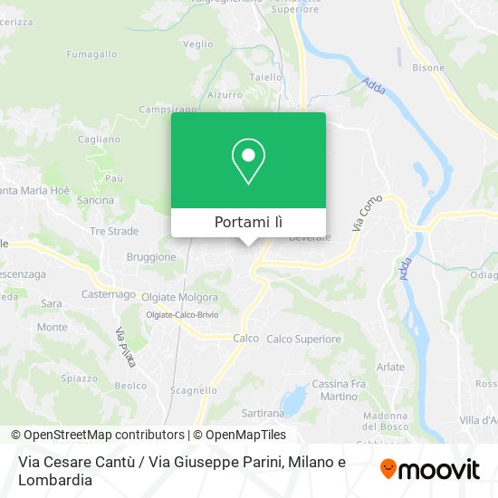 Mappa Via Cesare Cantù / Via Giuseppe Parini