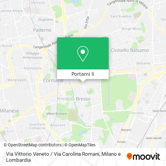 Mappa Via Vittorio Veneto / Via Carolina Romani