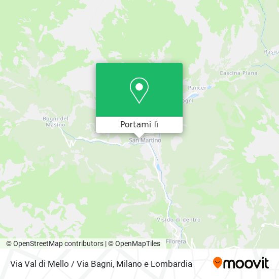 Mappa Via Val di Mello / Via Bagni