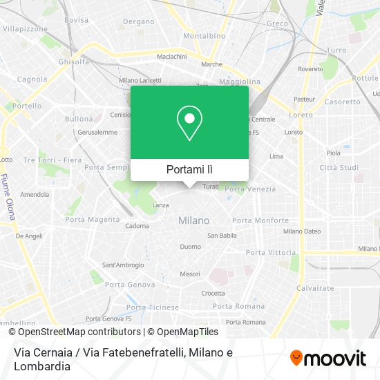 Mappa Via Cernaia / Via Fatebenefratelli