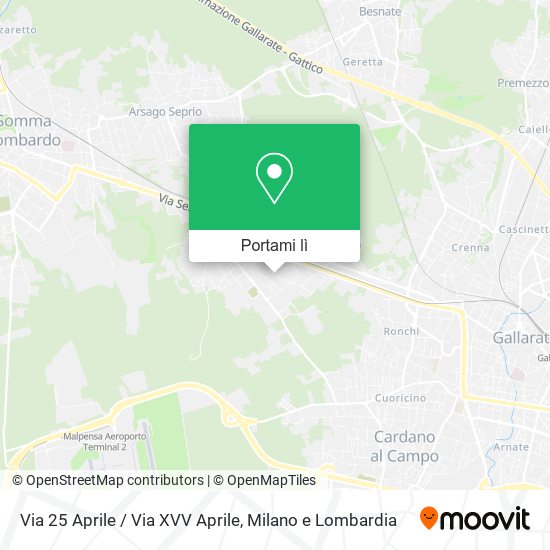 Mappa Via 25 Aprile / Via XVV Aprile