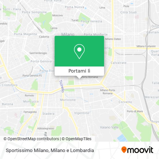 Mappa Sportissimo Milano
