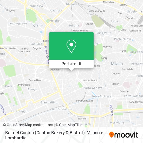 Mappa Bar del Cantun (Cantun Bakery & Bistrot)