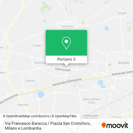 Mappa Via Francesco Baracca / Piazza San Cristoforo