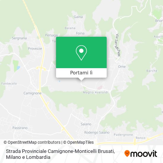 Mappa Strada Provinciale Camignone-Monticelli Brusati