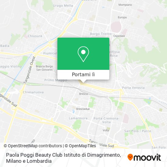 Mappa Paola Poggi Beauty Club Istituto di Dimagrimento