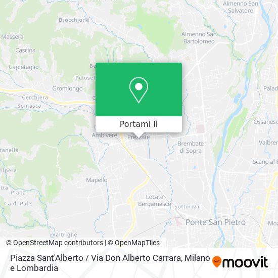 Mappa Piazza Sant'Alberto / Via Don Alberto Carrara