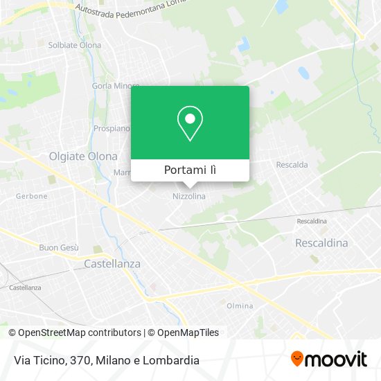 Mappa Via Ticino, 370