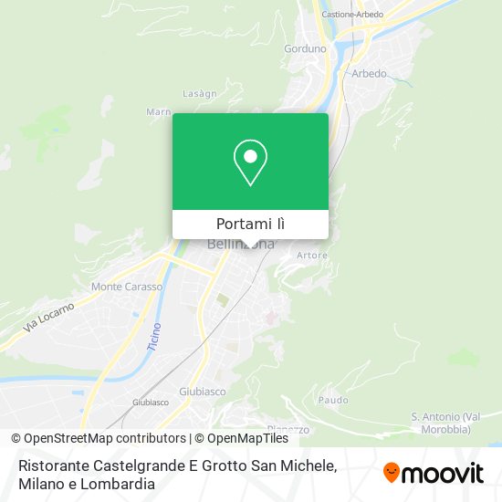 Mappa Ristorante Castelgrande E Grotto San Michele