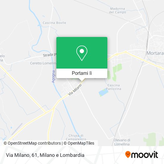 Mappa Via Milano, 61