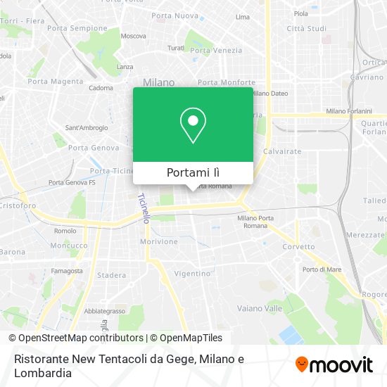 Mappa Ristorante New Tentacoli da Gege