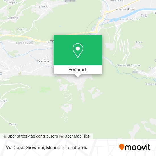 Mappa Via Case Giovanni