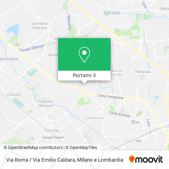 Mappa Via Roma / Via Emilio Caldara