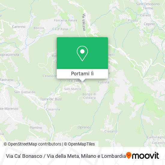 Mappa Via Ca' Bonasco / Via della Meta