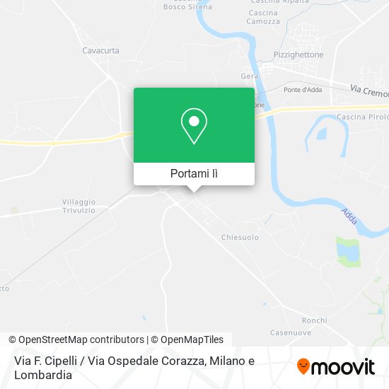 Mappa Via F. Cipelli / Via Ospedale Corazza