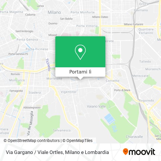 Mappa Via Gargano / Viale Ortles