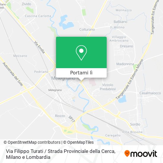 Mappa Via Filippo Turati / Strada Provinciale della Cerca