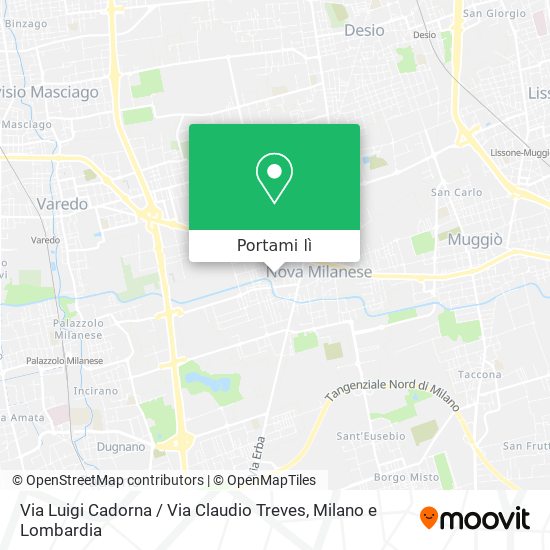 Mappa Via Luigi Cadorna / Via Claudio Treves