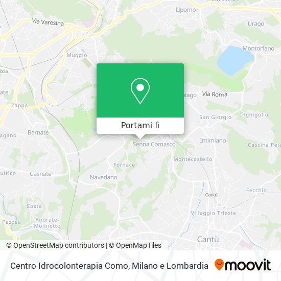 Mappa Centro Idrocolonterapia Como