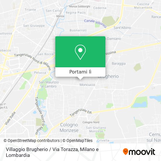 Mappa Villaggio Brugherio / Via Torazza