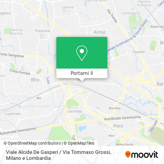 Mappa Viale Alcide De Gasperi / Via Tommaso Grossi
