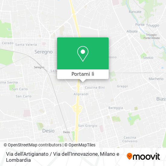 Mappa Via dell'Artigianato / Via dell'Innovazione