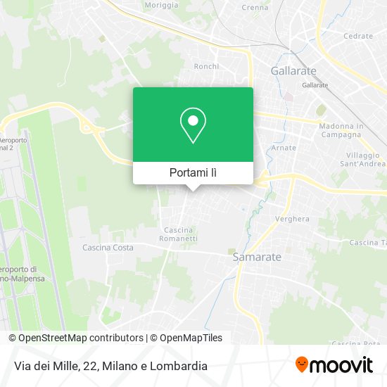Mappa Via dei Mille, 22