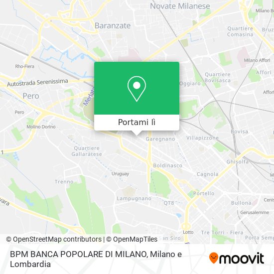 Mappa BPM BANCA POPOLARE DI MILANO