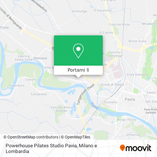 Mappa Powerhouse Pilates Studio Pavia