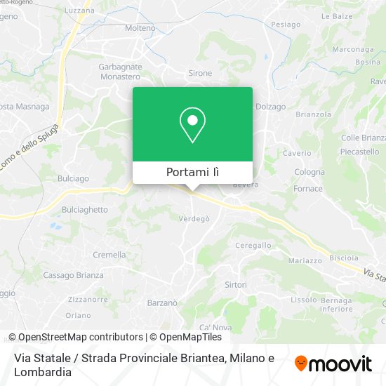Mappa Via Statale / Strada Provinciale Briantea