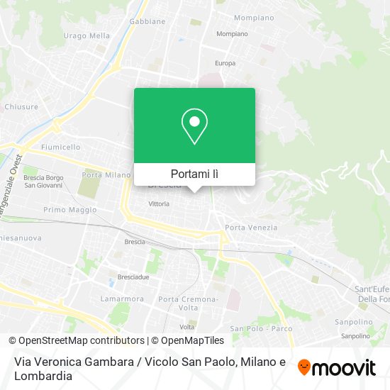 Mappa Via Veronica Gambara / Vicolo San Paolo
