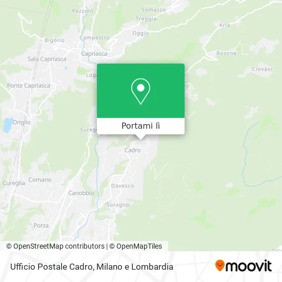 Mappa Ufficio Postale Cadro