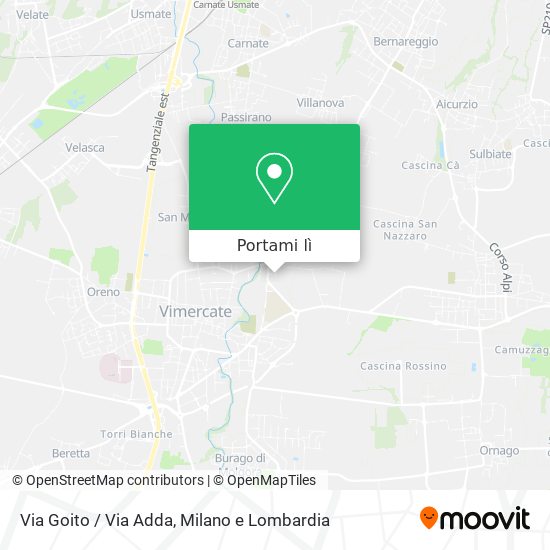 Mappa Via Goito / Via Adda