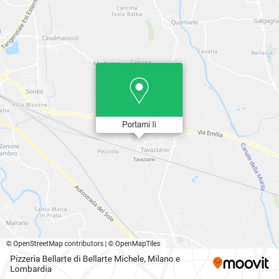 Mappa Pizzeria Bellarte di Bellarte Michele