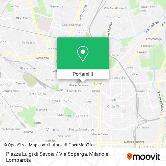 Mappa Piazza Luigi di Savoia / Via Soperga