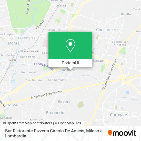 Mappa Bar Ristorante Pizzeria Circolo De Amicis