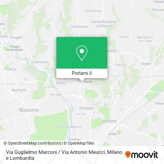 Mappa Via Guglielmo Marconi / Via Antonio Meucci
