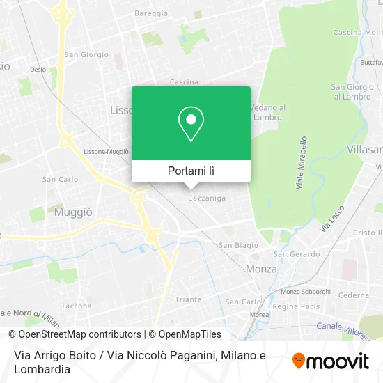 Mappa Via Arrigo Boito / Via Niccolò Paganini
