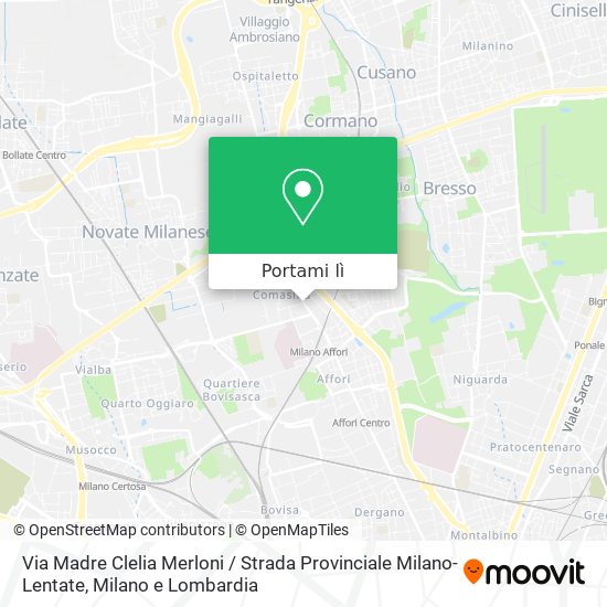 Mappa Via Madre Clelia Merloni / Strada Provinciale Milano-Lentate