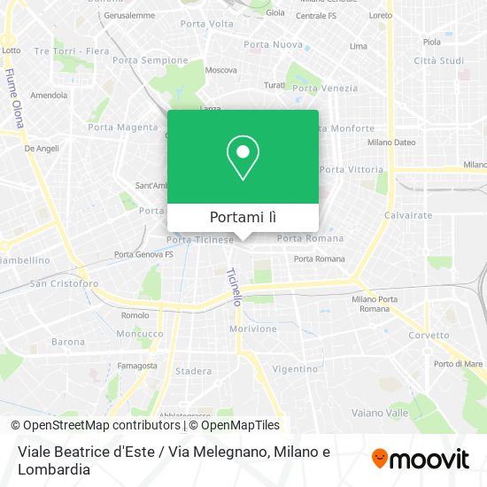 Mappa Viale Beatrice d'Este / Via Melegnano