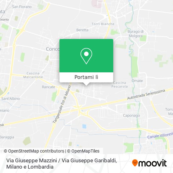 Mappa Via Giuseppe Mazzini / Via Giuseppe Garibaldi