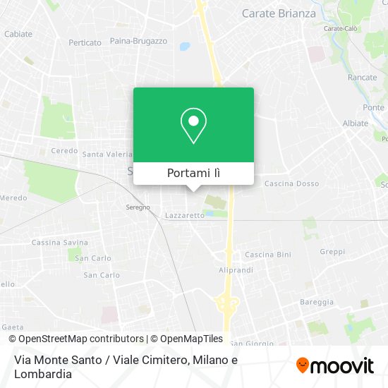Mappa Via Monte Santo / Viale Cimitero