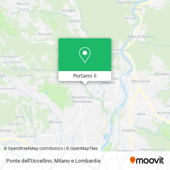 Mappa Ponte dell'Uccellino