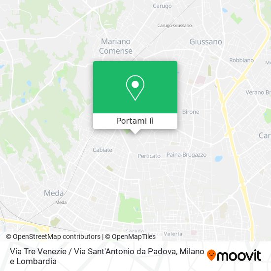 Mappa Via Tre Venezie / Via Sant'Antonio da Padova